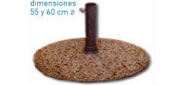 Base de superficie de granito de 50 kg.