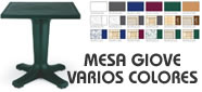 MESA CUADRADA GIOVE 80 RESINA